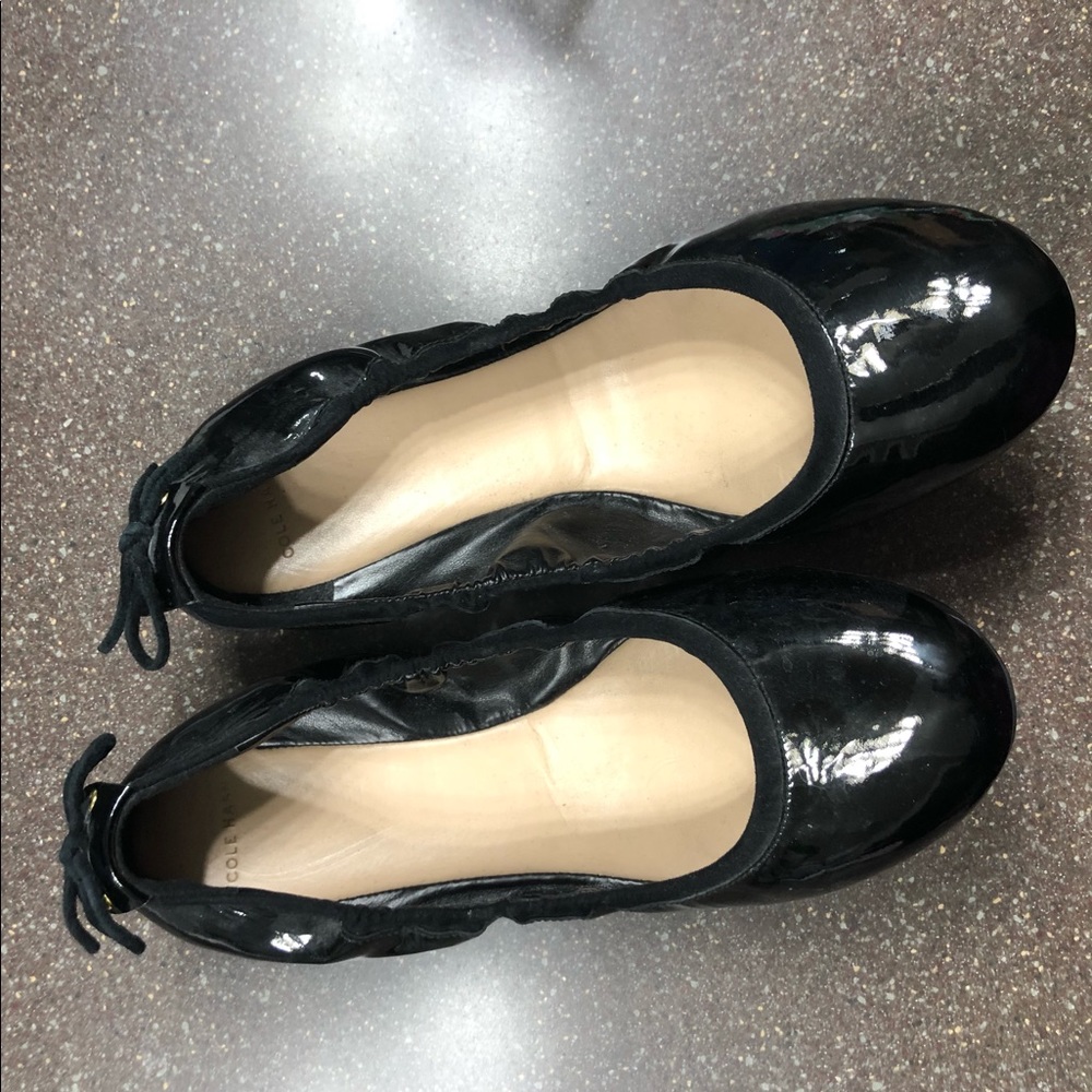 Cole Hann Black Patent Leather Ballet Flats